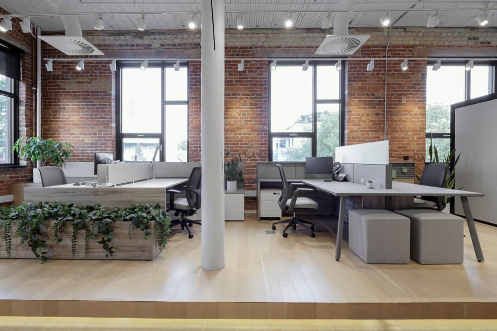 Commercial furniture showroom with executive desk and office seating for Florida business procurement